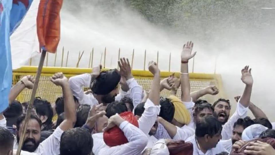 Punjab Congress protest in chandigarh