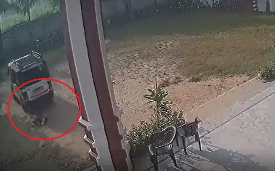 Moradabad: School van crushes nursery student in campus, incident captured in CCTV