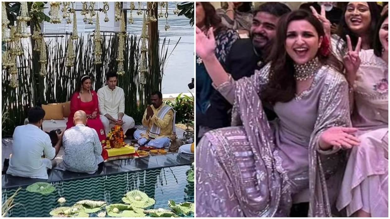 Parineeti Chopra Raghav Chadha Pre Wedding Unseen photos from Sufi night haldi and choora ceremony goes Viral