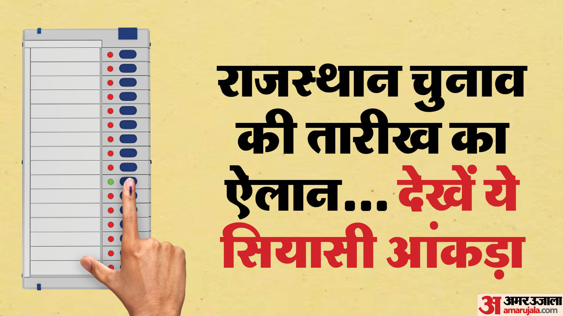 राजस्थान में  23 नवंबर को मतदान।