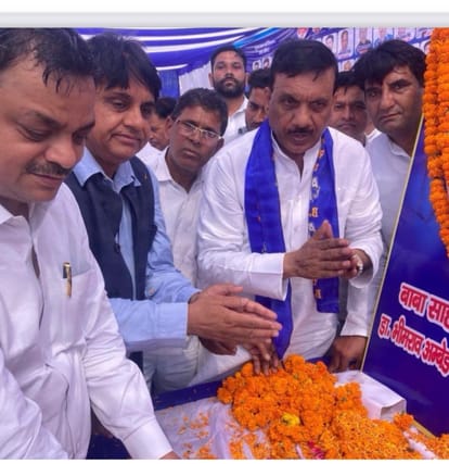 MP Malook Nagar pays tribute to BSP founder Kanshiram in Bijnor
