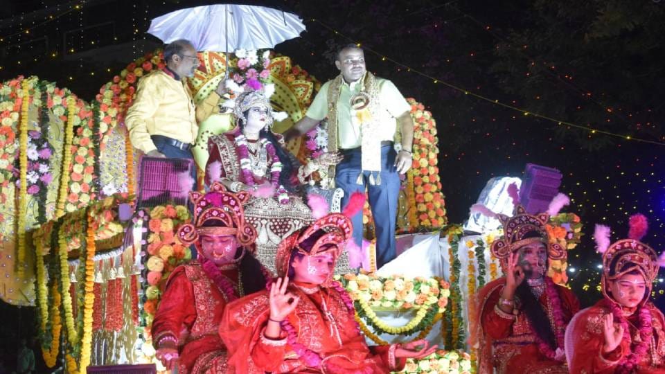 live coverage of Rambarat More than hundred tableaux participated in Rambarat in Agra
