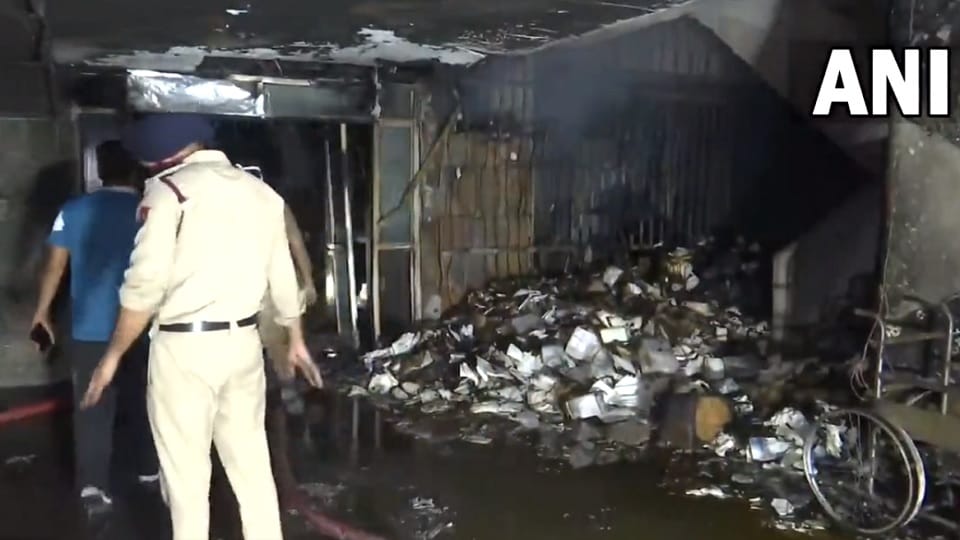 A fire broke out at PGI's Nehru Hospital