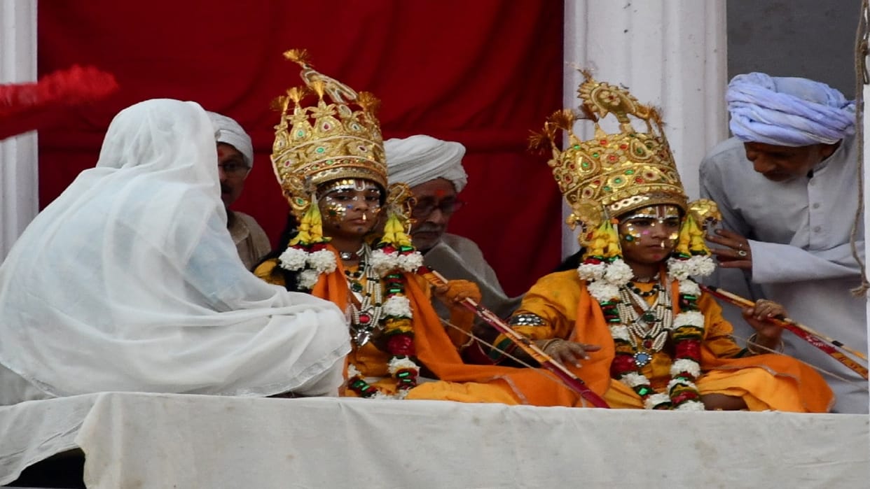 Twelfth day of Ramlila of Ramnagar, Bharat is incomplete without Ram, leaves Ayodhya and goes to the forest