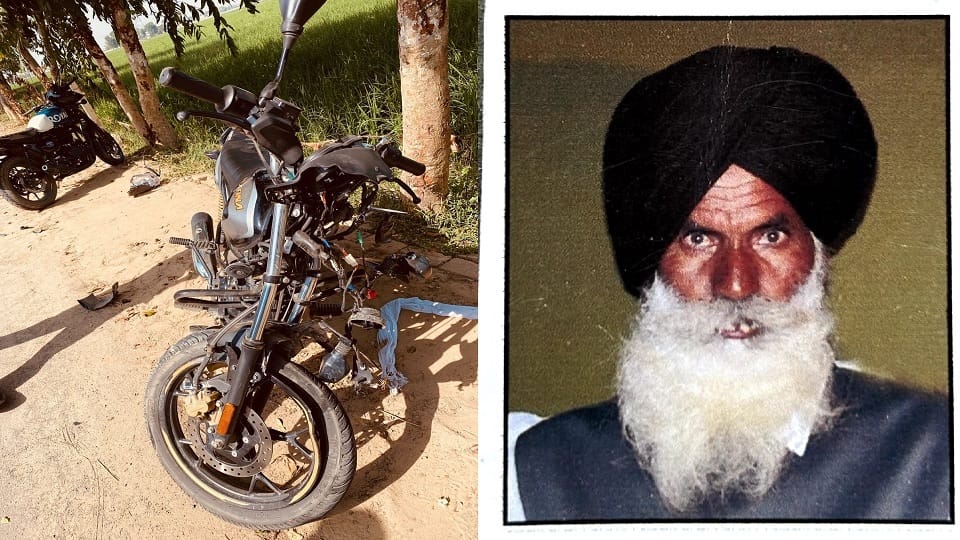 Accident in Fatehabad, Motorcycles collide head-on, elderly man leaving granddaughter dies