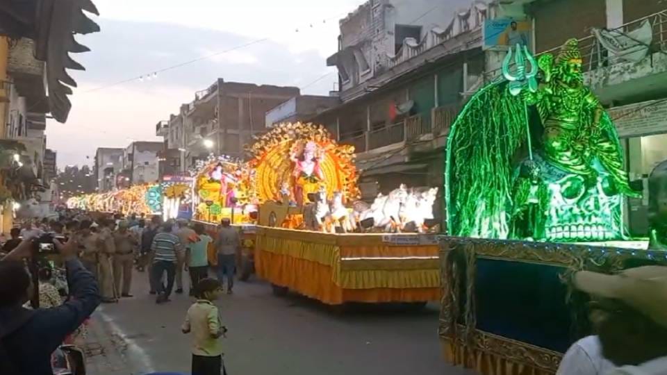 live coverage of Rambarat More than hundred tableaux participated in Rambarat in Agra