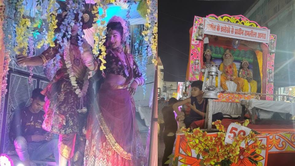 live coverage of Rambarat More than hundred tableaux participated in Rambarat in Agra