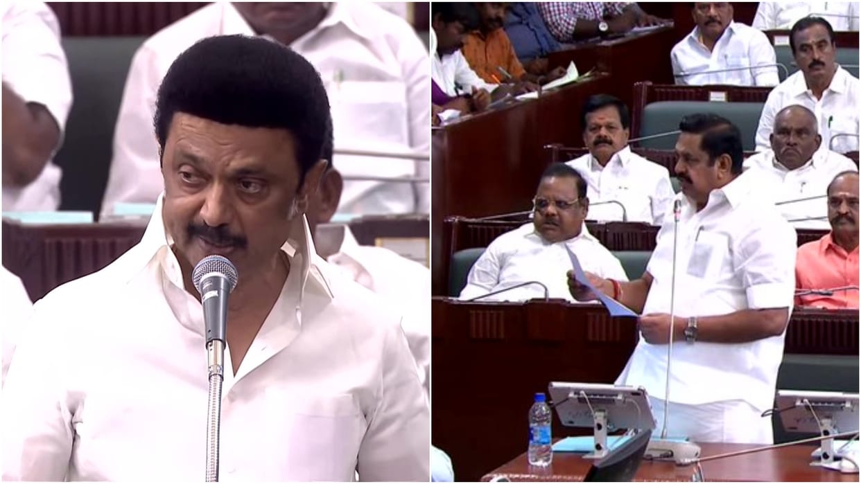 Tamil Nadu Assembly MK Stalin Leader of Opposition Edappadi Palaniswami special attention motion