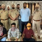 पुलिस की गिरफ्त में तीनों आरोपी।