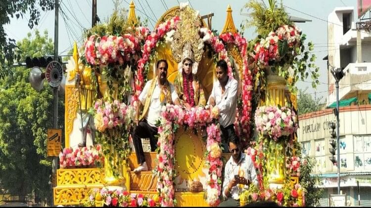 आगरा राम बरात: दिनभर जय सियाराम के उद्घोष से गूंजी मिथिला नगरी, श्रीराम की अगवानी में झूमे जनकपुरवासी