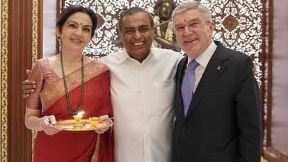 Mukesh Ambani and Nita Ambani, founder and chairperson of Reliance Foundation hosted IOC president Thomas Bach