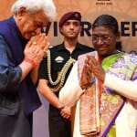 राष्ट्रपति द्रौपदी मुर्मू और उपराज्यपाल मनोज सिन्हा