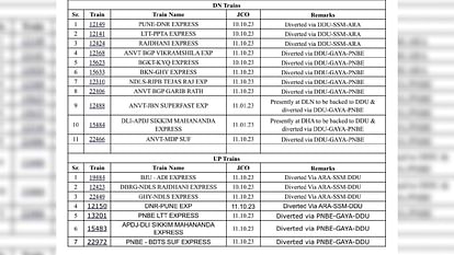 Bihar News : After Train derail in raghunathpur buxar bihar, down line damaged, train diverted, train status