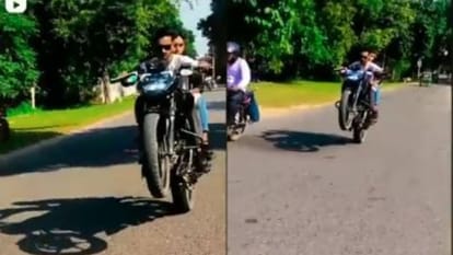 Video of young man doing stunt on bike goes viral