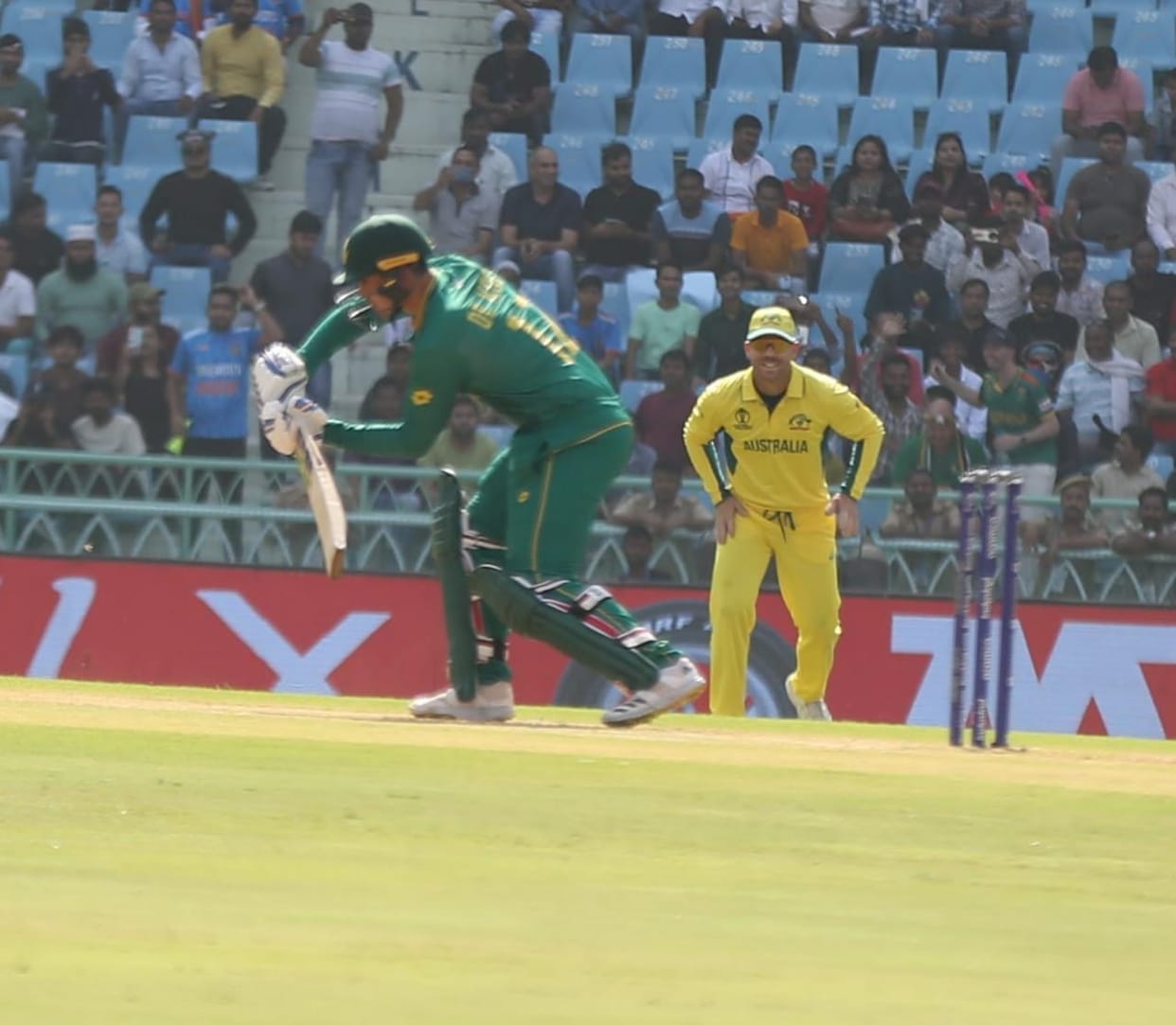 Views from Ekana Stadium: Australian fans raised slogans of Bharat Mata Ki Jai