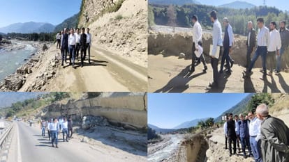 Kullu News: तकनीकी कमेटी ने किया कुल्लू-मनाली हाईवे का निरीक्षण, बाढ़ सुरक्षा के साथ होगा सड़क निर्माण Technical committee visited Kullu-Manali highway, DPR will be prepared for road construction with flood protec