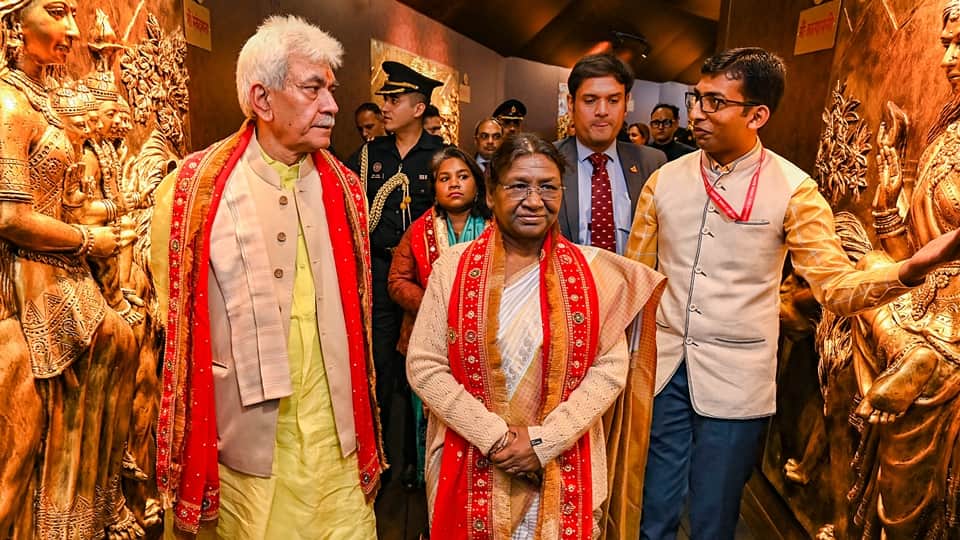 President Draupadi Murmu reached Mata Vaishno Devi temple katra skywalk flyover inaugurated