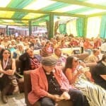 लिटफेस्ट में  पूर्व केंद्रीय मंत्री मणिशंकर अय्यर व अन्य अतिथि।