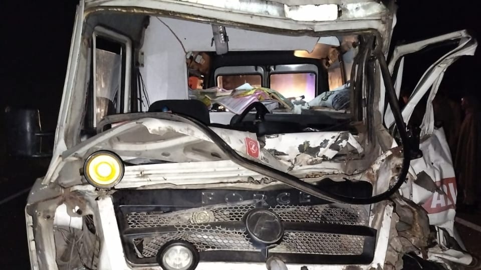 two injured as ambulance collides with combine in Lakhimpur Kheri