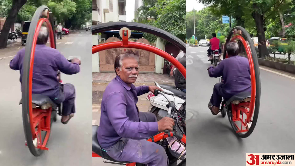 Gujarat Surat Man video viral on social media for his unique monocycle reminds of Gyrocycle from Men in Black