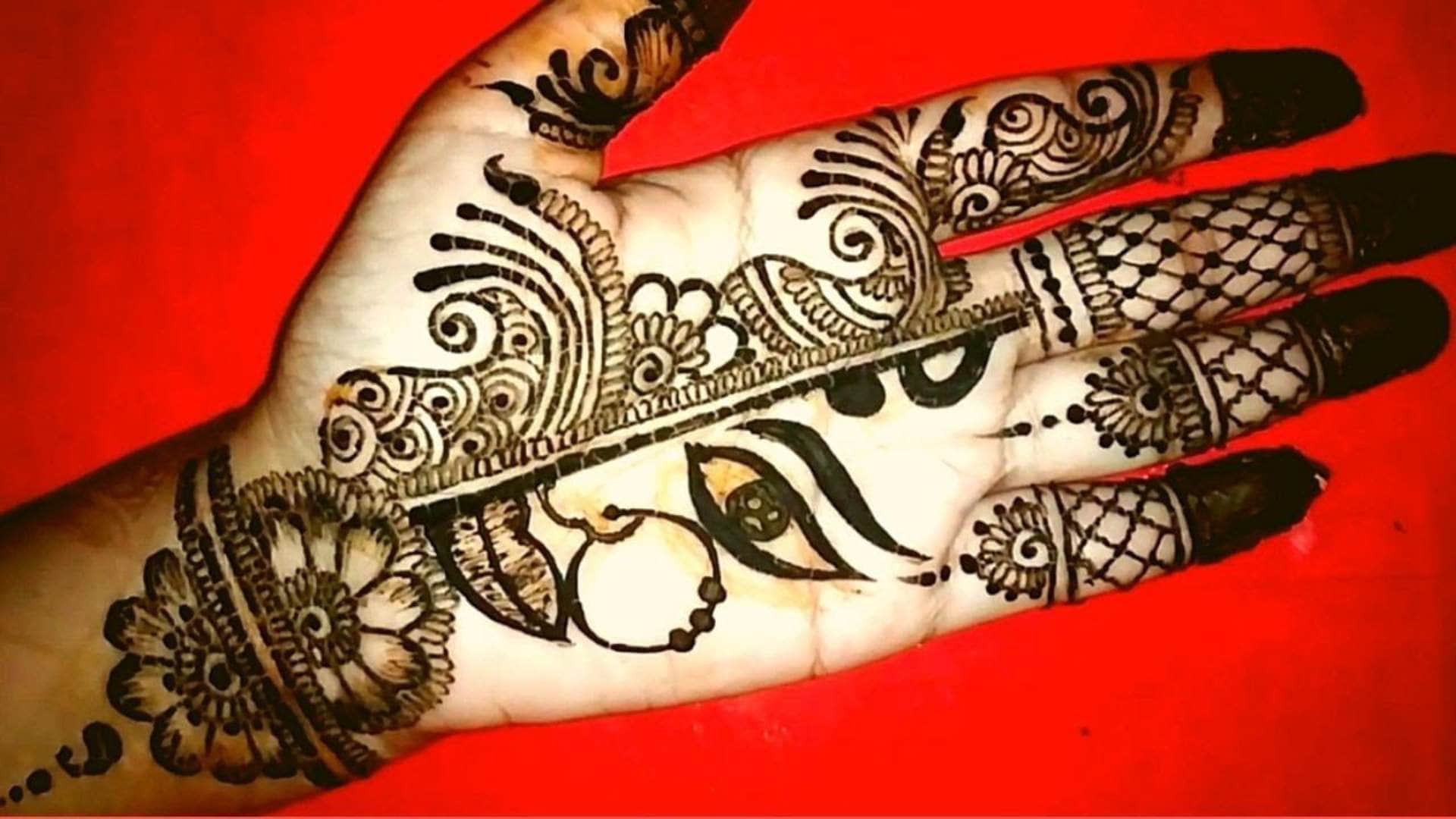 Shardiya Navratri 2023 latest Mehndi Design for Navratri