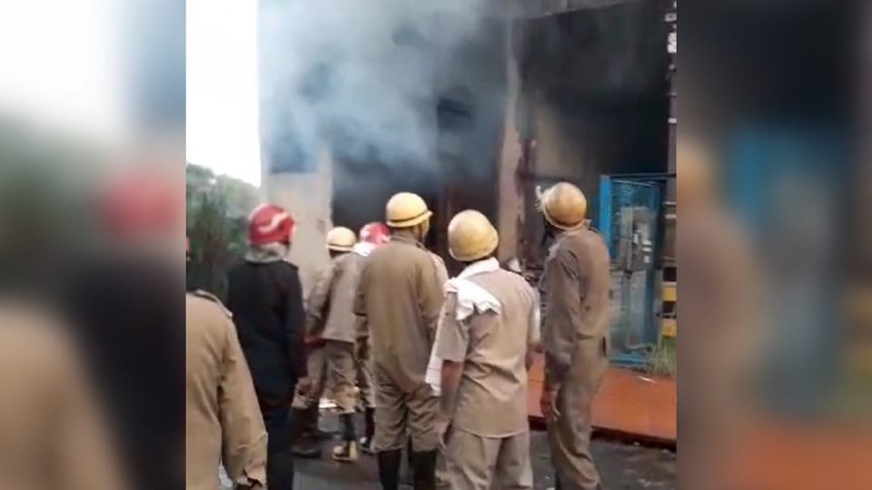 Fire breaks out in plastic granule factory near Udyog Nagar metro station