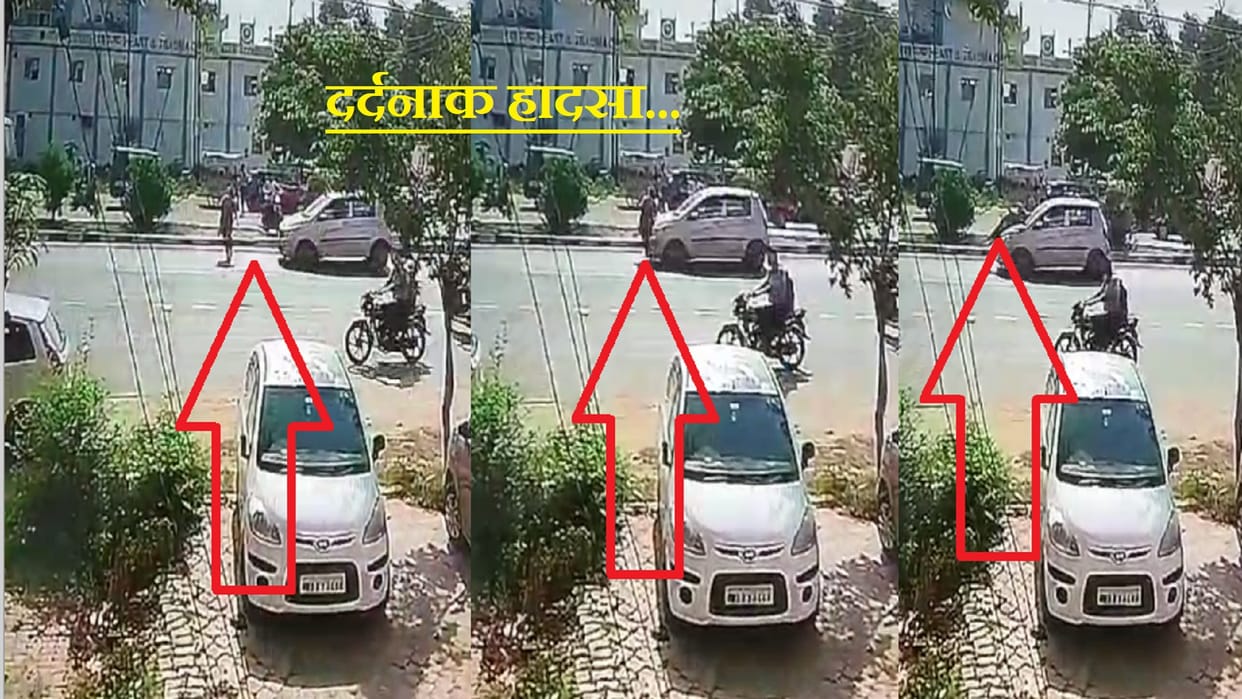 A old woman has died in car accident on highway in Meerut city