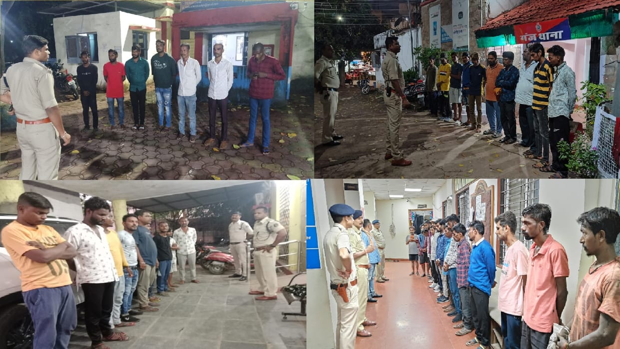 Chhattisgarh News: Police organized a parade of goons and miscreants