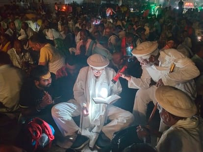 The story of the characters of Ramleela is unique: He leaves police duty for a month to become Hanuman, the le