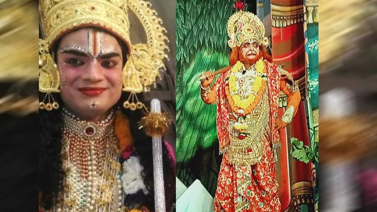 Ramlila in Haridwar Ravan treats teeth Ram is a millionaire and Hanuman is the watchman