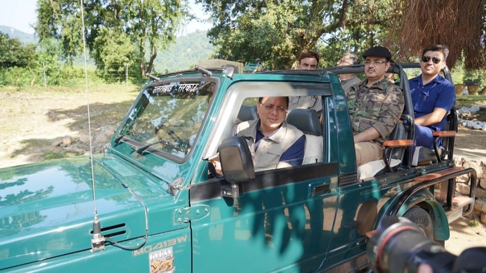 CM Pushkar Singh Dhami Visits Jim Corbett park