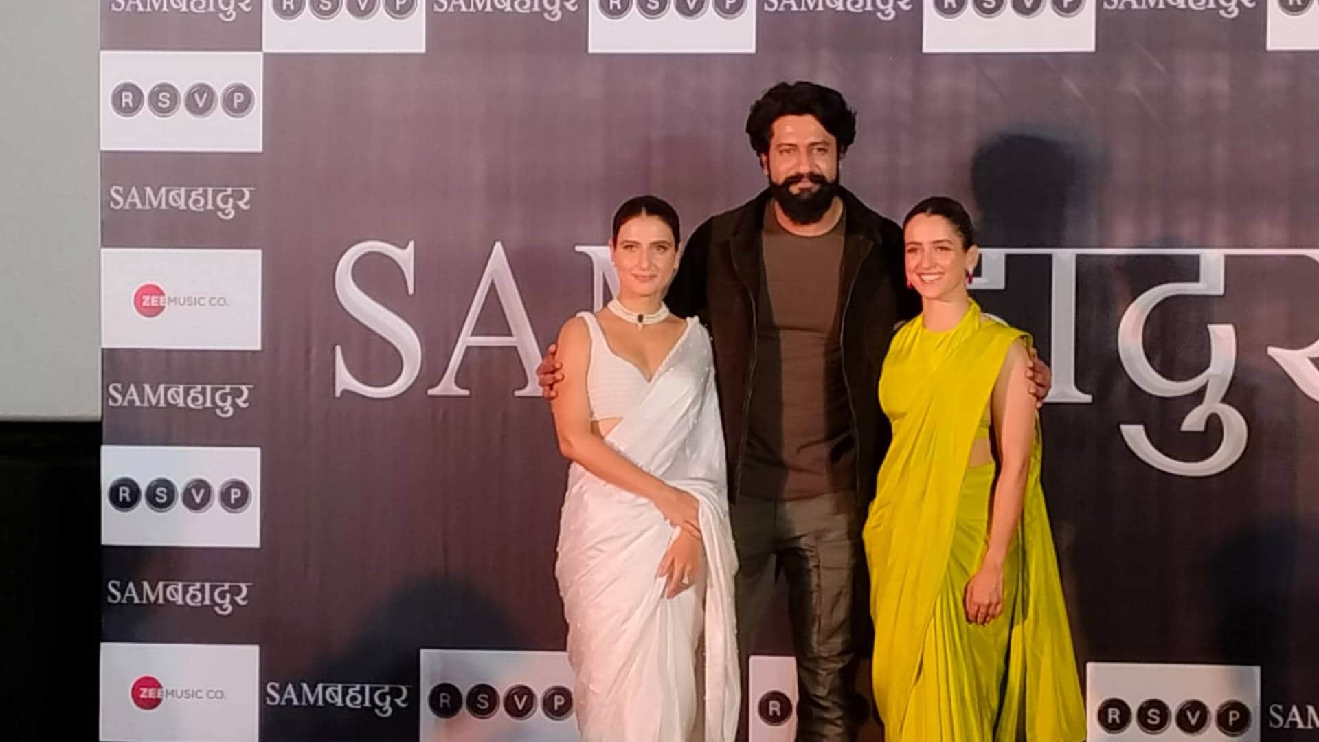 Sam Bahadur Teaser Launch Event Meghna Gulzar Film Starring Vicky Kaushal with Tiger 3 star Katrina Kaif