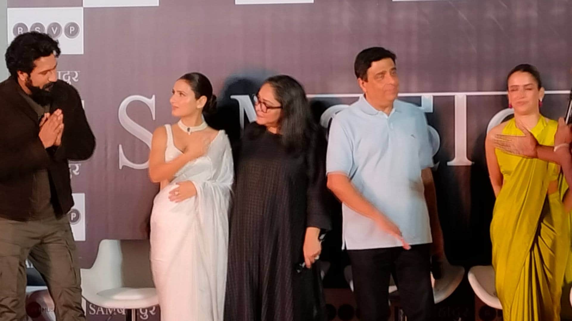 Sam Bahadur Teaser Launch Event Meghna Gulzar Film Starring Vicky Kaushal with Tiger 3 star Katrina Kaif