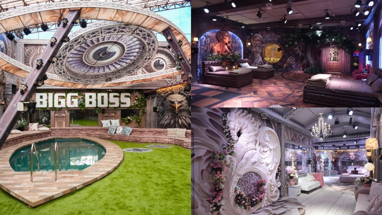 Bigg Boss 17 Salman Khan hosted show house first photos out see very attractive pics of architecture carvings