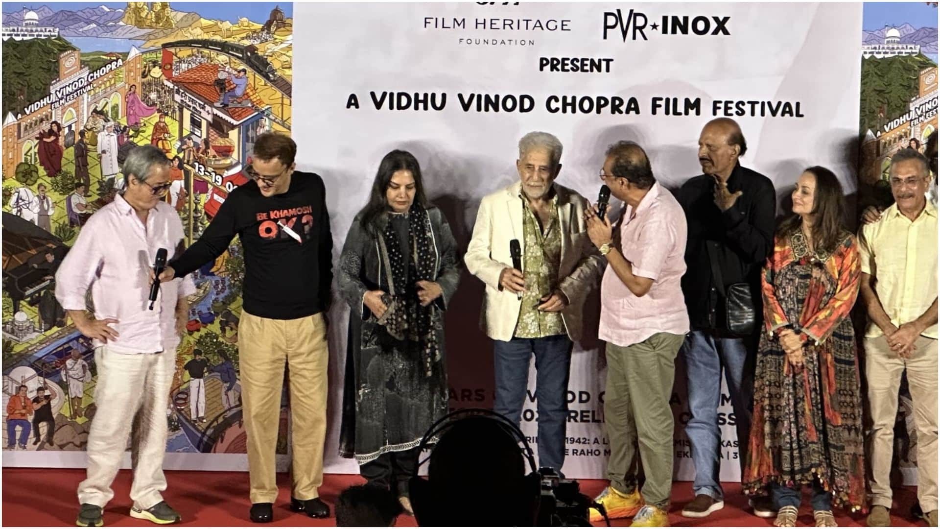 Vidhu Vinod Chopra gets standing ovation at special screening of murder mystery khamosh kamal Naseer Shabana