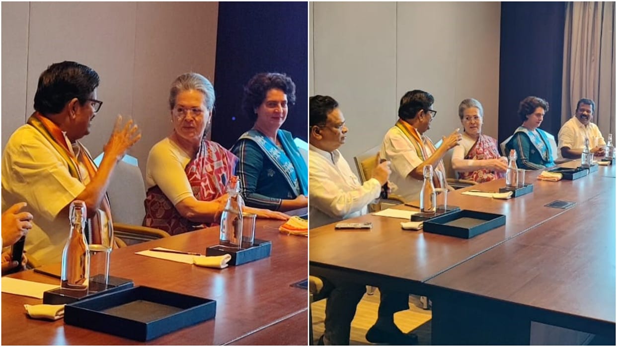 Tamil Nadu Congress senior leaders meeting headed by Party leaders Sonia Gandhi and Priyanka Gandhi Vadra