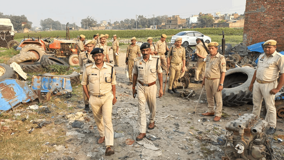 Police action in the largest tractor parts market in Sambhal, Western Uttar Pradesh