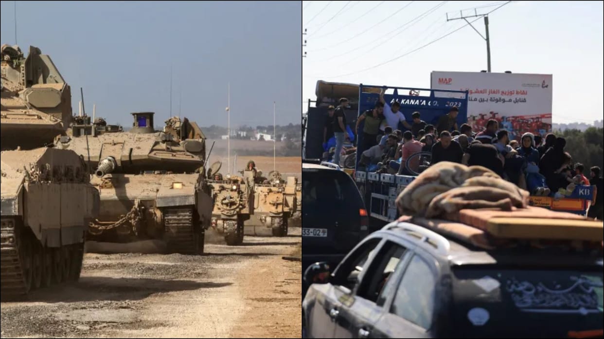 Israel Hamas War Updates Israeli Army ground operation in Gaza Thousands Palestinians leave their homes