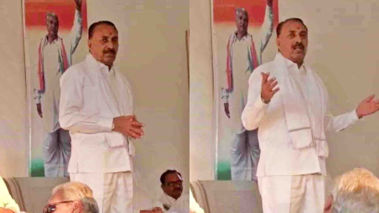 Bad words of Congress MLA Hukum Singh in Shajapur