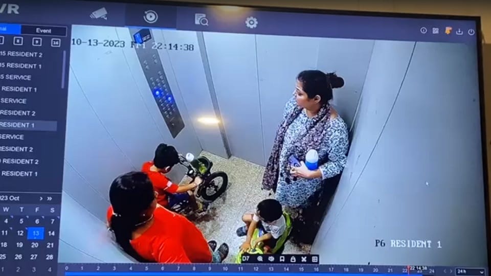 Family trapped due to technical fault in lift in Ghaziabad s Prateek Grand Society