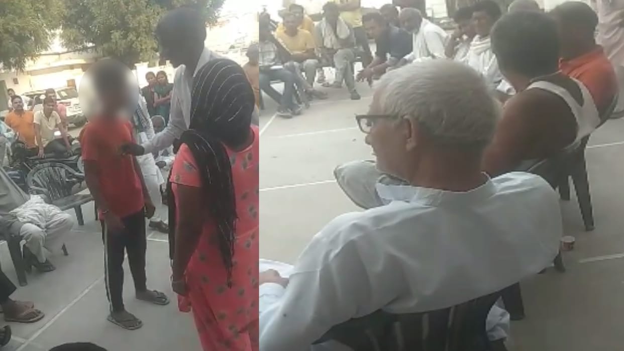 Panchayat on the death of an child in Muzaffarnagar, accused was slapped at panchayat