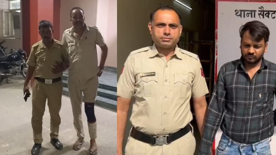 car driver hit constable and carried him on bonnet for one and a half kilometers in sonipat