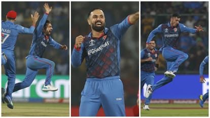 ENG vs AFG Afghanistan beats England first time in odi world cup Mujeeb Mohammad Nabi Rashid Khan Gurbaz