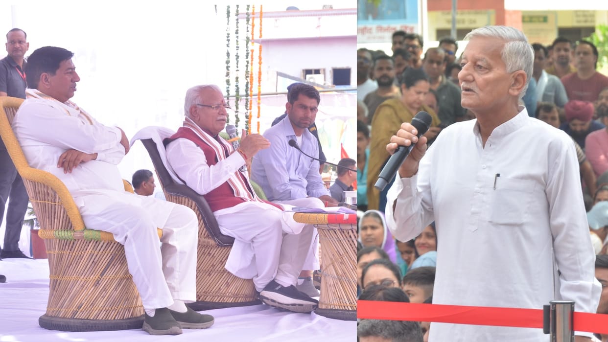 CM public meet in Ambala: Government shocked at gate theft, instructions to investigate the SHO