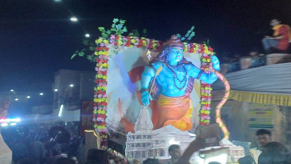 Ram Baraat was organized in Mathura crowd of people gathered to see it