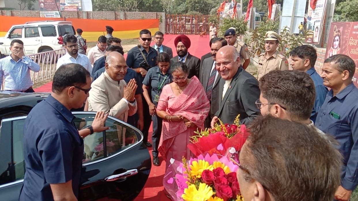 Former President ramnath kovind reached Sonipat, said- India wishes for the health of the entire world