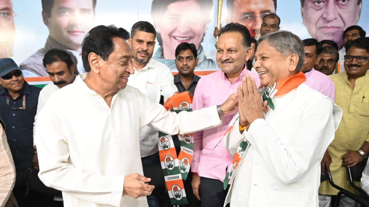 MP Election: Former Home Minister Mahendra Buddha Singh returns to Congress, Kamalnath gives membership to sev