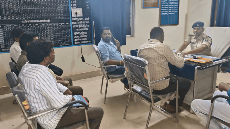 Police meeting with Durga Utsav committees and DJ operators at police station and outpost in Bemetara