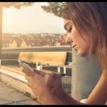 Indian youth using phone