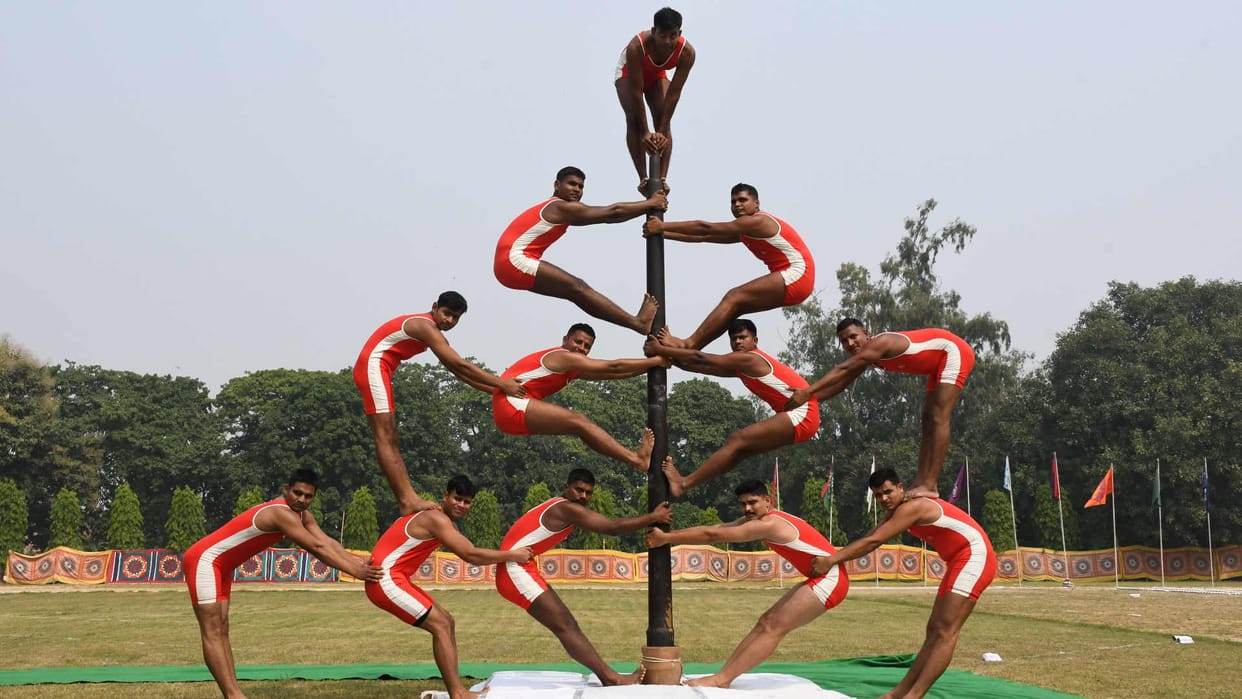 10th Uttar Pradesh Police Annual Malkhamb Competition in gorakhpur